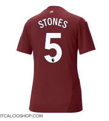 Manchester City John Stones #5 Terza Maglia Femmina 2024-25 Manica Corta
